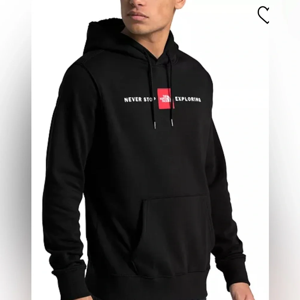 North Face Men‎ Reds Hooded Sweatshirt Small Black Red Hoodie Logo